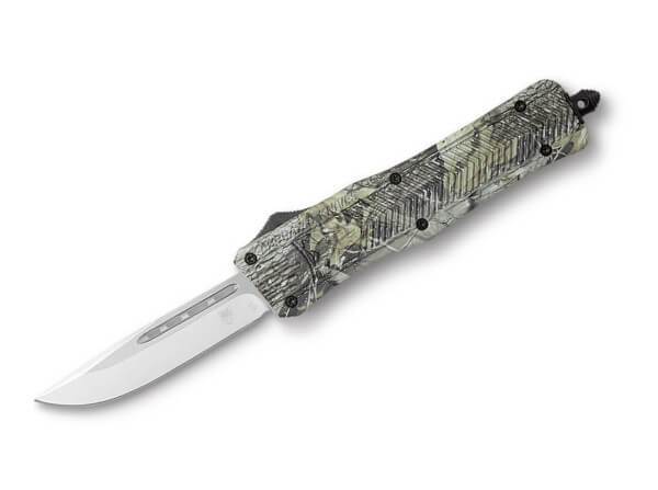 Taschenmesser, Camo, Druckknopf, OTF, D2, Aluminium