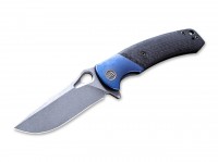 Taschenmesser, Blau, Flipper, Framelock, M390, Kohlefaser Taschenmesser, Blau, Flipper, Framelock, M390, Kohlefaser
