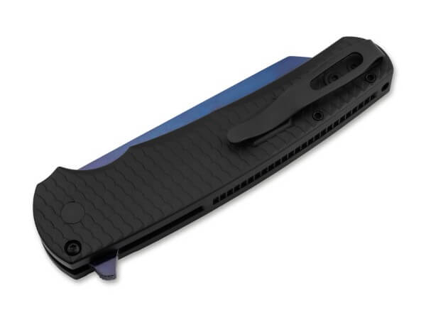 Taschenmesser, Schwarz, Flipper, Button Lock, CPM-20CV, Aluminium