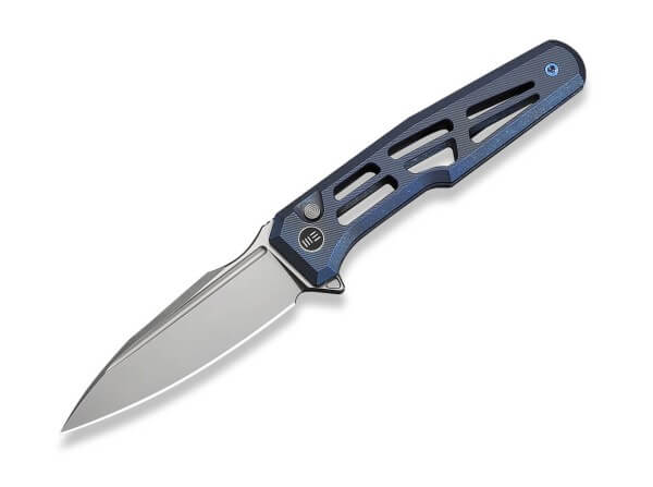 Taschenmesser, Blau, Flipper, Button Lock, M390, Titan
