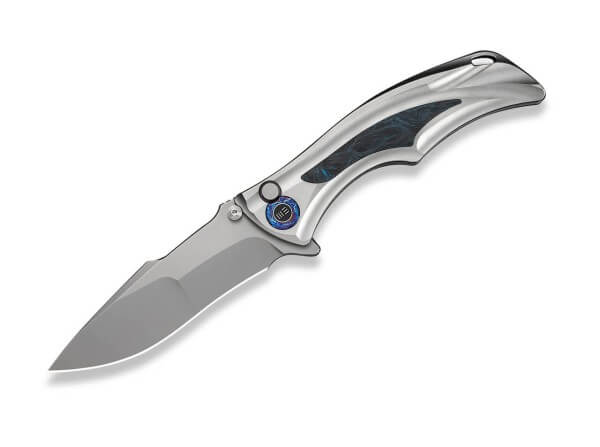 Taschenmesser, Grau, Flipper, Button Lock, M390, Titan