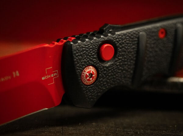 Taschenmesser, Schwarz, Druckknopf, Druckknopf, AUS-8, Aluminium