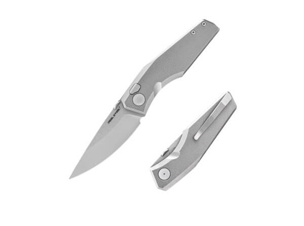Taschenmesser, Grau, Daumenpin, Button Lock, Vanax, Titan