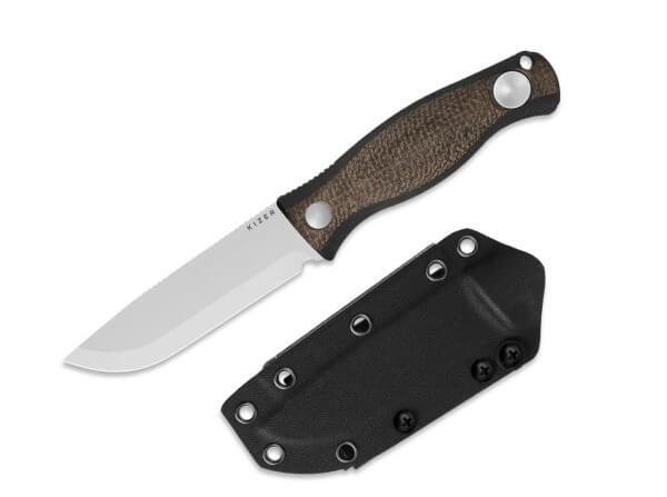 Feststehendes Messer, Braun, AEB-L, Micarta