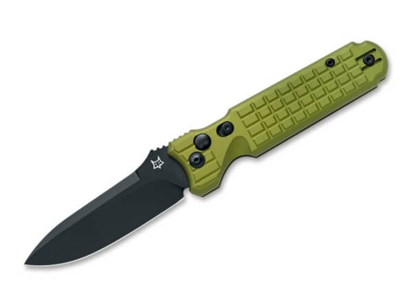 Taschenmesser, Grün, Druckknopf, Button Lock, N690, Aluminium