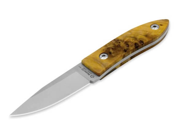 Feststehendes Messer, Gelb, 14C28N, Stabilisiertes Holz