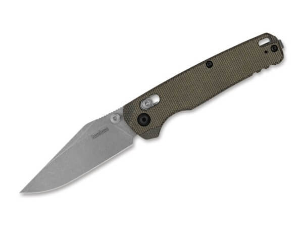 Taschenmesser, Grün, Daumenpin, Schieberiegel, MagnaCut, Micarta