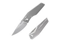 Taschenmesser, Grau, Daumenpin, Button Lock, Vanax, Titan Taschenmesser, Grau, Daumenpin, Button Lock, Vanax, Titan