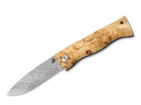 Taschenmesser, Braun, Nein, Backlock, Damast, Maserbirkenholz Taschenmesser, Braun, Nein, Backlock, Damast, Maserbirkenholz