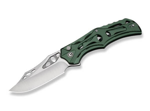 Taschenmesser, Grün, Flipper, Button Lock, Nitro-V, Aluminium