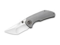 Taschenmesser, Grau, Daumenpin, Framelock, CPM-20CV, Titan Taschenmesser, Grau, Daumenpin, Framelock, CPM-20CV, Titan