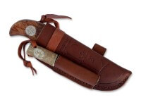 Feststehendes Messer, Braun, 12C27, Maserbirkenholz Feststehendes Messer, Braun, 12C27, Maserbirkenholz