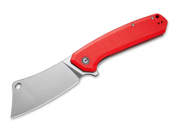 Taschenmesser, Rot, Flipper, Linerlock, 9Cr18MoV, G10