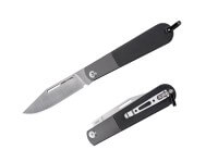 Taschenmesser, Schwarz, Nagelhau, Slipjoint, 12C27, Edelstahl Taschenmesser, Schwarz, Nagelhau, Slipjoint, 12C27, Edelstahl