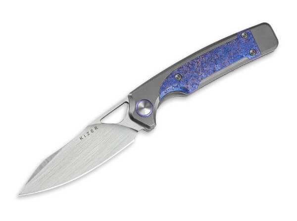 Taschenmesser, Violett, Daumenöffnung, Linerlock, CPM-S-45VN, Titan