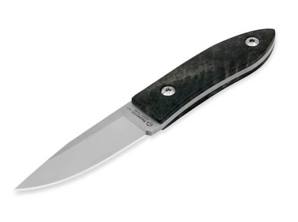 Feststehendes Messer, Schwarz, 14C28N, Stabilisiertes Holz