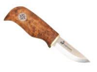 Feststehendes Messer, 12C27, Maserbirkenholz Feststehendes Messer, 12C27, Maserbirkenholz