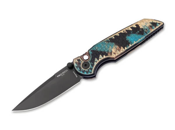 Taschenmesser, Mehrfarbig, Daumenpin, Button Lock, MagnaCut, Aluminium