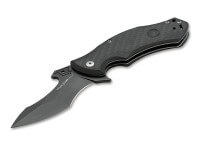 Taschenmesser, Grau, Flipper, Linerlock, N690, Kohlefaser Taschenmesser, Grau, Flipper, Linerlock, N690, Kohlefaser