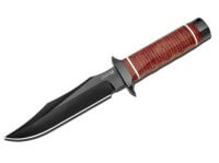 Feststehendes Messer, Feststehend, AUS-8, Leder Feststehendes Messer, Feststehend, AUS-8, Leder