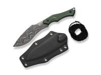 Feststehendes Messer, Grün, Damast, Micarta Feststehendes Messer, Grün, Damast, Micarta