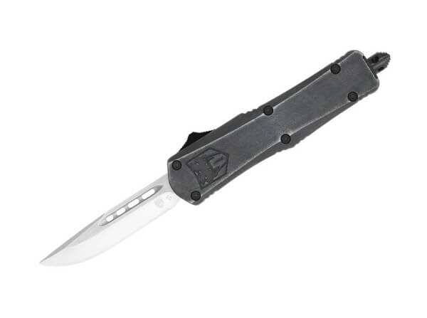 Taschenmesser, Schwarz, Druckknopf, OTF, D2, Aluminium