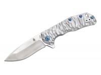 Taschenmesser, Weiß, Flipper, Framelock, CPM-S-35VN, Titan Taschenmesser, Weiß, Flipper, Framelock, CPM-S-35VN, Titan