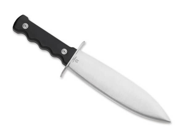 Feststehendes Messer, Schwarz, N690, Büffelhorn