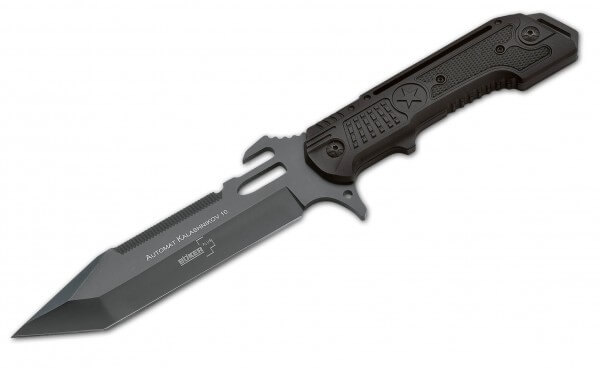 Feststehendes Messer, Schwarz, Feststehend, 440C, Aluminium