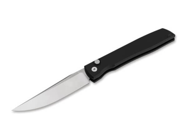 Taschenmesser, Schwarz, Druckknopf, Slipjoint, S35VN, Aluminium