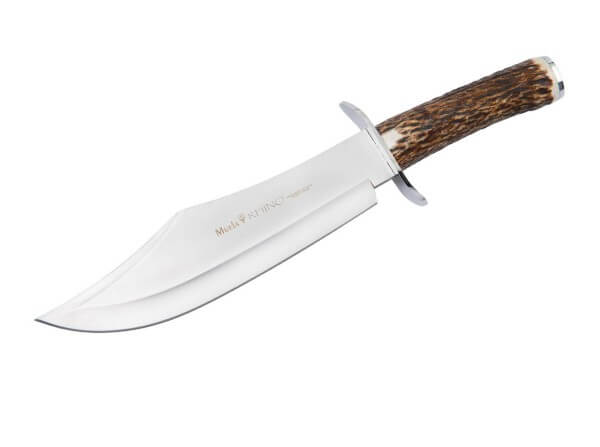 Feststehendes Messer, Braun, X50CrMoV15, Hirschhorn