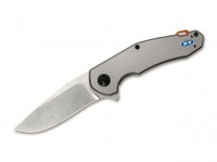 Taschenmesser, Grau, Flipper, Framelock, CPM-S-35VN, Titan Taschenmesser, Grau, Flipper, Framelock, CPM-S-35VN, Titan