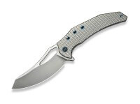 Taschenmesser, Grau, Flipper, Framelock, M390, Titan Taschenmesser, Grau, Flipper, Framelock, M390, Titan