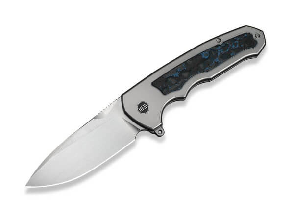 Taschenmesser, Grau, Flipper, Sonstiges, Damast, Titan