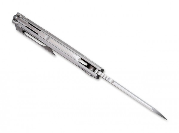 Taschenmesser, Grau, Flipper, Framelock, CPM-20CV, Titan