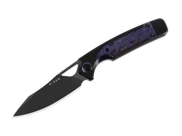 Taschenmesser, Violett, Daumenöffnung, Linerlock, CPM-CruWear, Titan