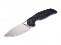 Taschenmesser, Blau, Flipper, Linerlock, D2, Kohlefaser Taschenmesser, Blau, Flipper, Linerlock, D2, Kohlefaser