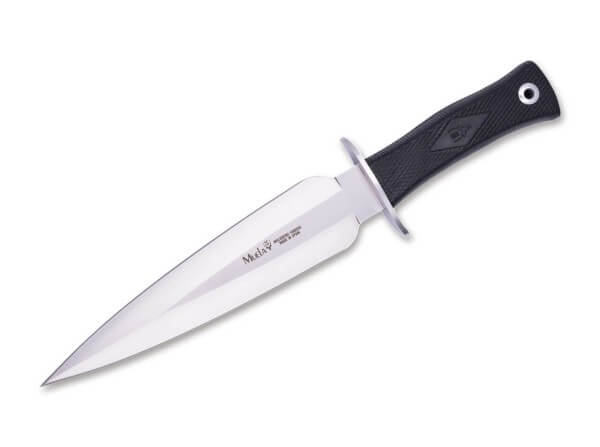 Feststehendes Messer, Schwarz, X50CrMoV15, Gummi