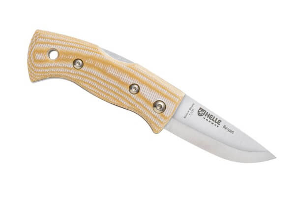 Taschenmesser, Beige, Nagelhau, Backlock, 12C27, Micarta