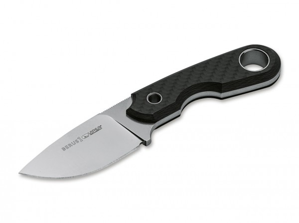 Feststehendes Messer, Schwarz, M390, Kohlefaser