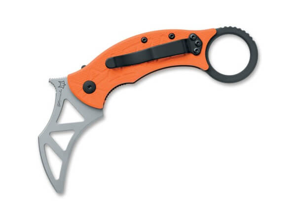 Taschenmesser, Orange, Flipper, Linerlock, 420HC, G10