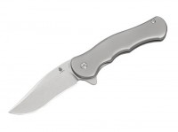 Taschenmesser, Grau, Flipper, Framelock, CPM-S-35VN, Titan Taschenmesser, Grau, Flipper, Framelock, CPM-S-35VN, Titan