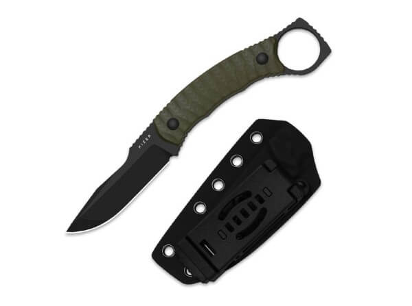 Feststehendes Messer, Grün, AEB-L, G10