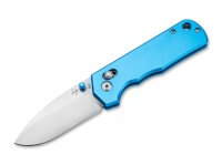 Taschenmesser, Blau, Daumenpin, Crossbar Lock, 14C28N, Aluminium Taschenmesser, Blau, Daumenpin, Crossbar Lock, 14C28N, Aluminium