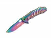 Taschenmesser, Mehrfarbig, Flipper, Linerlock, 440A, Edelstahl Taschenmesser, Mehrfarbig, Flipper, Linerlock, 440A, Edelstahl