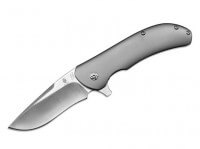 Taschenmesser, Grau, Flipper, Framelock, CPM-S-35VN, Titan Taschenmesser, Grau, Flipper, Framelock, CPM-S-35VN, Titan