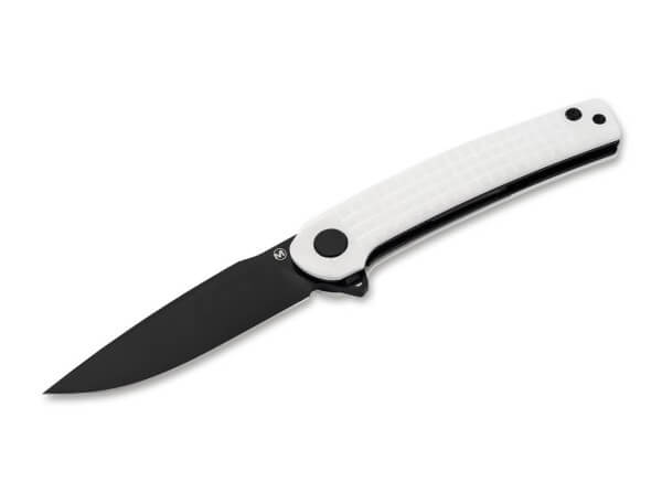 Taschenmesser, Weiß, Flipper, Linerlock, 440B, G10