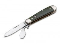 Taschenmesser, Grün, Nagelhau, Slipjoint, N690, Neusilber Taschenmesser, Grün, Nagelhau, Slipjoint, N690, Neusilber