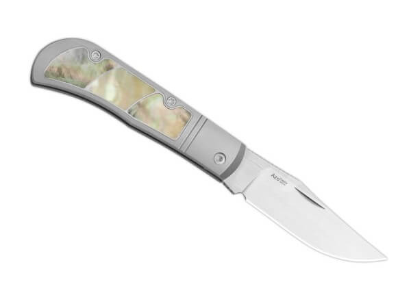 Taschenmesser, Grau, Nagelhau, Slipjoint, CPM-S-45VN, Titan