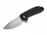 Taschenmesser, Schwarz, Flipper, Linerlock, Damast, G10 Taschenmesser, Schwarz, Flipper, Linerlock, Damast, G10